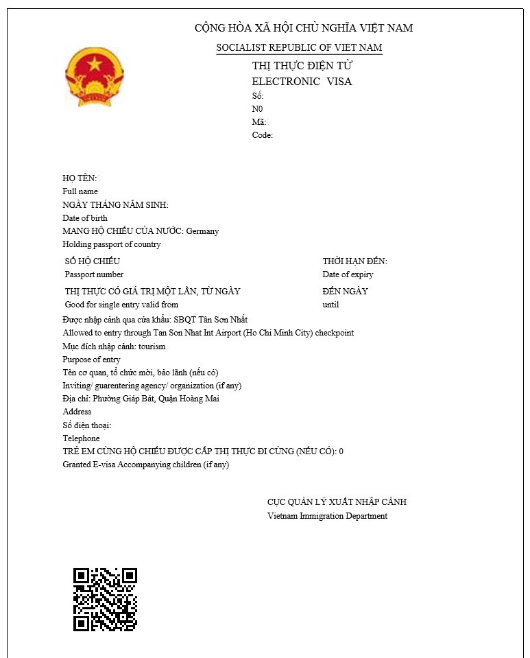 Updated information about Vietnam electronic visa