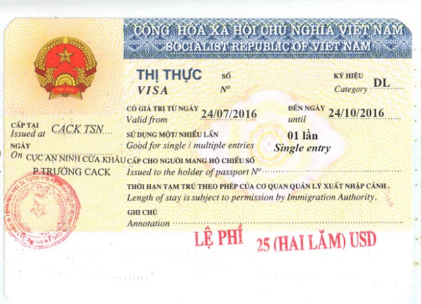 Vietnam visa validity calculation for UK passport